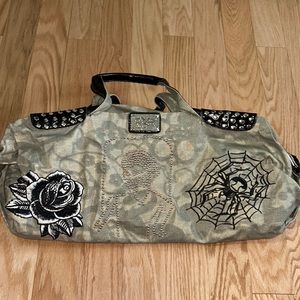 Ed Hardy 20” weekender large tote w/ dust bag
